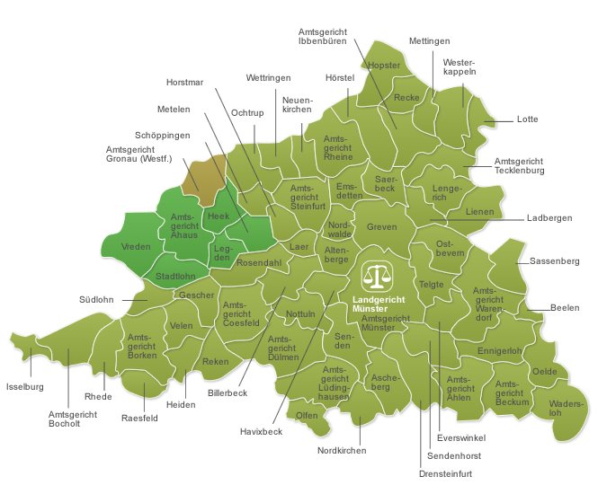 Gerichtsbezirk Amtsgericht Ahaus Gerichtsbezirk Amtsgericht Ahaus